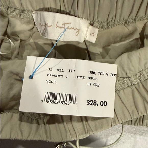 Beige Ruched Tube Top. Size small. NWT - Picture 2 of 3